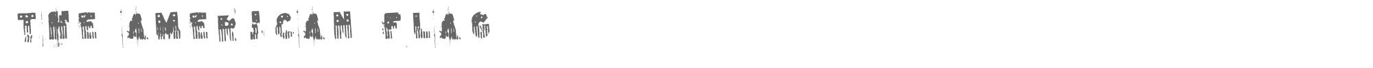 Sample characters The American Flag Font